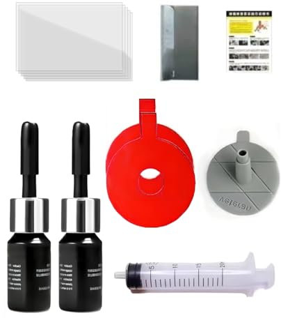 FunnAura 13PCS Windscreen Chip Repair Kit, Nano Glass Repair Fluid for Repair Scratches, Cracks, Star-Shaped Crack