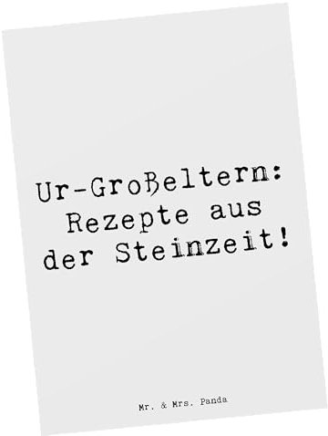 Mr. & Mrs. Panda Postkarte Spruch Ur-Großeltern Rezepte - Geschenk, Generationen, Weisheiten, Einladungskarte, Dankeschön, Familie, Ansichtskarte,