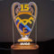 Regalos Madrid Champions madridista Personalizada - Futbol Lampara Regalo padre Comunion Cumpleaños Niño Niños adolescente Mesa de Noche Luz infantil futbolistas nocturna (CHAMPION-MADRID)
