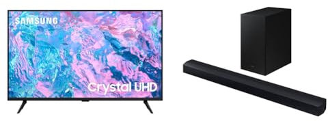Samsung 43 CU7020 UHD 4K HDR Smart TV C430 2.1ch 270W Soundbar Speaker (2023)
