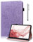 TUOLISG Custodia per iPad Mini 7 A17 Pro, iPad Mini 7a/6a generazione (8,3 pollici 2024/2021), lussuosa custodia in pelle PU con supporto multi-angolo di visualizzazione e pennino, viola
