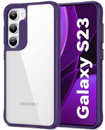 HOOMIL Coque pour Samsung Galaxy S23 5G (6,1 Pouces), Anti-Jaunissement Étui Téléphone Transparente, Housse de Protection Antichoc - Violet