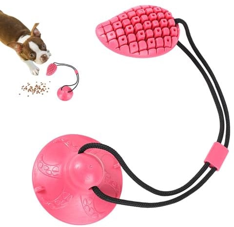 Suction Cup Dog Toy Tug of War,Interactive Dog Chew Toy - Interactive Dog Toys for Small Medium Large Dogs, Dog Puzzle Toy Enrichment, Puppy Teething Toys