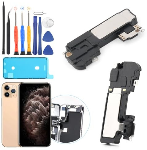 RongZy per iPhone 11 PRO Max Cicalino della Suoneria di Ricambio per iPhone 11 PRO Max 2019 Altoparlante Anteriore Sensore con Strumenti (Nessun Cavo)