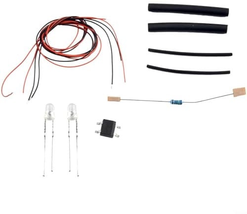 Feuerflacker-Effekt-LED-Kit für Modellhäuser und Gelände, 3 mm rote flackernde Lichter mit 12 V Gleichspannung