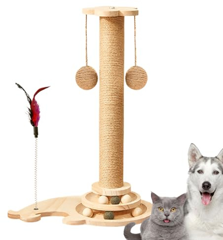 Cat -Skipper Post | Inneres Katzenspielzeug, multifunktionales Katzenspielzeug, Kratzpost für Haustiere, interaktives körperliches und geistiges Bewegungsspielzeug für Kätzchen