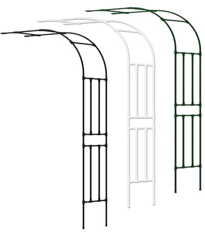 Halber Bogen Rosen Spalier Gegen Die Wand, Rosenbogen Rankhilfe Halbbogen Rankbogen Decoration, Wandmontage, Gartenbogen Metall, Robuster Rankgitter Pergola(White,W3 x H2.40m)