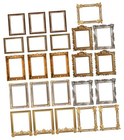 Vintage Bilderrahmen Aufkleber aus Pvc, 3 Satz für Wanddeko | Selbstklebendes Design, Leicht zu Reinigen, Minimalistischer Stil für Wohnzimmer