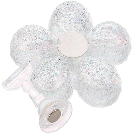 HONMEET Magnetic Nail Display Stand Plum Blossom Shaped Adjustable Nail Tip Holder with Reusable Adhesive Putty Manicure Practice Tool for Beginners