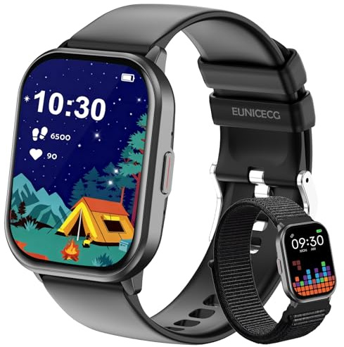 EUNICECG Reloj Inteligente Niño para Niños Niñas Podometro 100+ Deportivos | Frecuencia Cardíaca Rastreo del Sueño Despertador Calculadora Juegos Regalos - Reloj Digital Smartwatch Niño Adolescentes