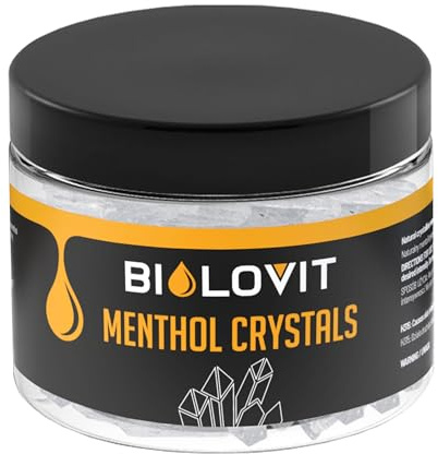 Bilovit Mentholkristalle 200 g, 100% kristallines Menthol, für Sauna, intensiver Mentholduft