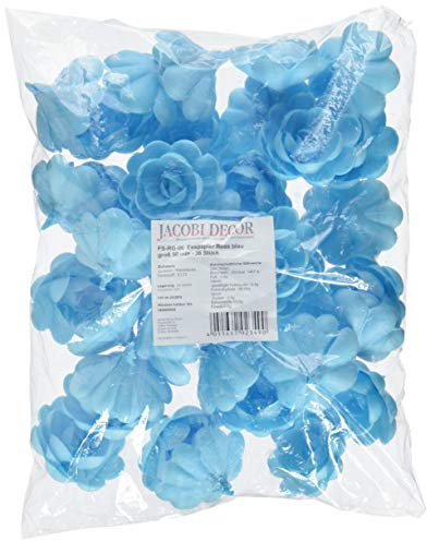 Cake Company Rose groß 50 mm blau 36 Stck 1er Pack (1 x 60 g)