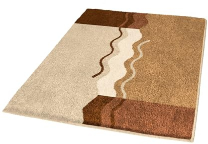 Kleine Wolke 5503225129 Vanessa Badteppich Polyacryl braun, braun, 70 x 120 cm