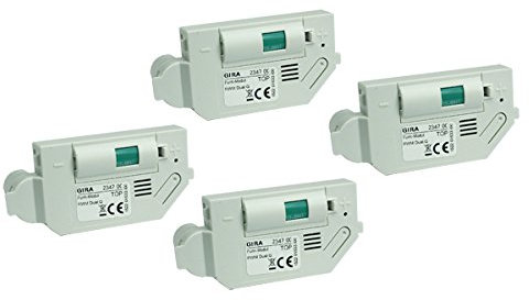 Gira Funkmodul 234700 für Rauchwarnmelder Gira Dual Q 233602 und 233002 - 4er Pack