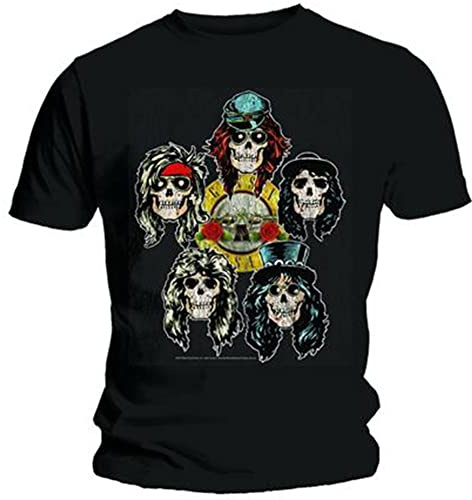 Guns N Roses Men's Vintage Heads Short Sleeve T-Shirt