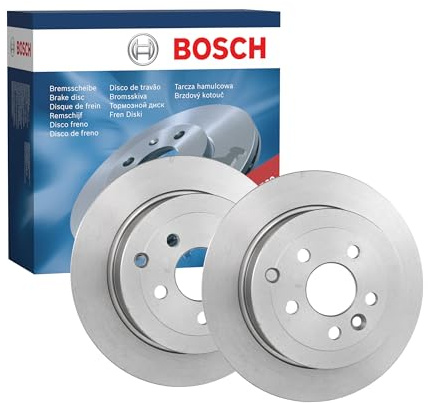 Bosch BD1372 Brake Disc Set - 302 mm Solid Discs - Rear Axle - ECE-R90 Certified - Reliable Braking, Stable Performance, Corrosion Protection - 1 Set of 2 Discs
