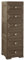 Tontarelli S.p.A. CASSETTIERA Alta 6 CASSETTI Piccoli Mobile Contenitore, WENGÈ, 40x47x125 cm