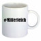 Kaffeetasse #Mitterteich Hashtag Raute Keramik Höhe 9,5cm ? 8cm in Weiß