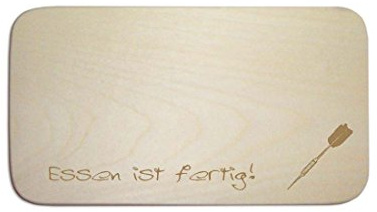 Frühstücksbrettchen « Dart 02 » mit persönlicher Wunschgravur - Brett Frühstücksbrett Frühstück Schneidebrett - Darts Kneipe Dartpfeil