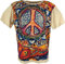 GURU SHOP Mirror T-Shirt - Peace/Beige, Herren, Baumwolle, Size:L