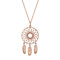 Glanzstücke München Damen-Silberhalskette Feder Sterling Silber rosévergoldet 70 cm - Silberkette rosévergoldet mit Feder-Anhänger Halskette Traumfänger Roségold Kette