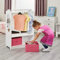 Liberty House Toys Children's White Wooden Dress Up with Storage Bins, MDF, 90cm H x 30cm W x 63cm D