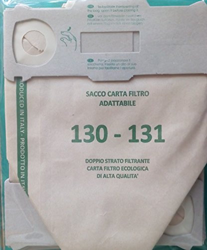 FL130 Boîte 6 pièces de rechange compatible avec : marque : Sac pour Aspirateur Vorwerk Folletto modèle : kobold 130 et kobold 131/EB 350