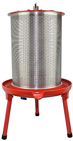 Hydraulische Obstweinpresse – stromfreie/wasserbetriebene Apfelweinblasenpresse, natürliche Saftherstellung (10,7 Gallonen, mit Filterbeutel/Spritzschutz)