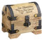 Casa Vivente Kleine Schatztruhe mit Gravur – Zur Kommunion – Motiv Taube – Helles Holz – Vintage Bauernkasse – Messing-Beschläge – Verpackung für Geldgeschenke – Geschenkideen für Mädchen und Jungen