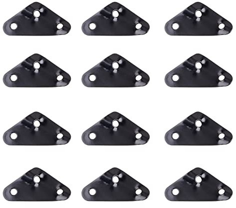 Azarxis 12 Stück Dreieck Zeltspanner, Aluminiumlegierung Zeltspanner Seilspanner Leichtgewicht für Zelt Outdoor Wandern Camping Picknick (Schwarz)