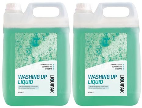 Liquipak Washing Up Liquid Refill 10L – Concentrated Dishwashing Liquid, Tough on Grease & Stains, Bulk Eco-Friendly Soap for Home, Catering & Commercial Use