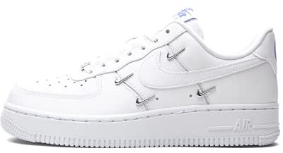 NIKE CT1990-100 Air Force 1 '07 LX Mujer White/White-Hyper Royal-Black EU 36.5