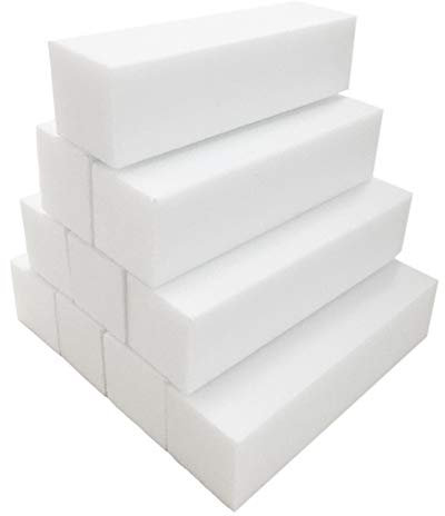 Ainkou 10pcs White Nail Buffer Block 4 Way Professional Nail Files and Buffer Nail Sanding Tools for Gel Natural Acrylic Nails