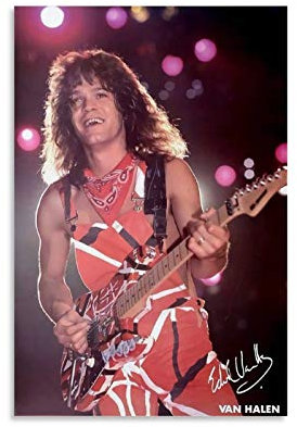 AOHOG Eddie Van Halen Posters (1) Poster dekorative Malerei Leinwand Wandkunst Wohnzimmer Poster Schlafzimmer Malerei 08x12inch(20x30cm)