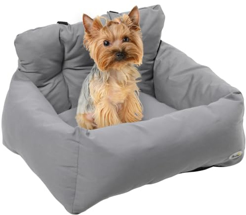PawHut Asiento para Mascotas 50x54x33 cm Gris Oscuro | Bolsa de Transporte, Perro & Gato, Relleno de Algodón PP Grueso, Seguro & Cómodo, Fondo Antideslizante