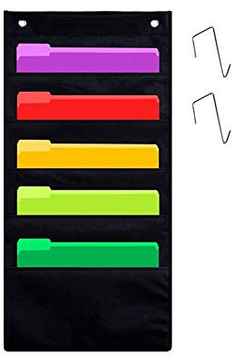 Tableau de Poche de Rangement,Tableau de Poche 10 Grandes Poches Porte-Revue Document Mural, Rangement Magazine Tissu Oxford pour Bureau, à l'école ou à la Maison