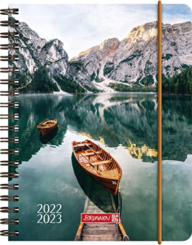 Brunnen Schülerkalender „Lake“ 2022/2023 A6 2 Seiten = 1 Woche, 1071855183, Motiv: Lake