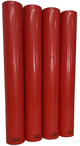 move and stic Rohr 35 cm Zubehör/Ersatzteil zum Erweitern und Umbauen von bestehenden Klettergestellen, Spielplatz für den Garten zum innovatives Spiel- und Bewegungssystem (rot, 4er Set)