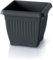 IMJ-Global Vaso Fioriera per piante Fiori TERRA Grande H35 da interno esterno Quadrato Nero 42 Litri 45x45x35 cm design Classico in plastica da balcone Grigio Antracite