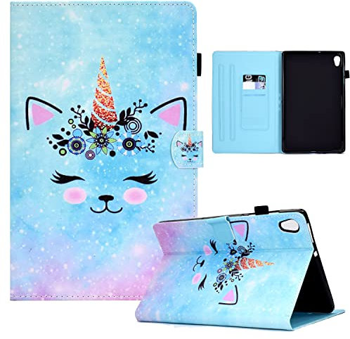 Rosbtib Funda para Lenovo Tab M10 HD (2nd Gen) 10.1 Tablet 2020 (TB-X306F/TB-X306X), Cuero PU Funda [Función de Soporte] [Ranura para Tarjeta] Cover Lenovo Tab M10 HD Gen2 - Unicornio