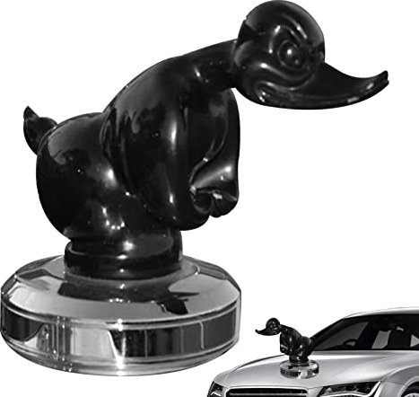 Shenrongtong Wütende Ente, Kühlerfigur, niedliche kleine Wütende Ente für LKW-Dekore, Bar, Pub, Club, Wanddekoration, Fronthaube, Autoaufkleber, Autodekorationszubehör