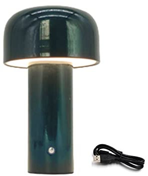 Mushroom Lamp, Touch Dimmbar Led Akku Tischlampe Wiederaufladbar Eingebaut 1800 Mah Batterie mit 3 Beleuchtungsmodi, Dekorative Tischlampe Pilz Lampe für Schlafzimmer, Nachttisch, Kinderzimmer ( Color