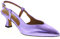 Brera 4303 Slingback Casual Donna Pelle Laminata Lilla Tacco Stiletto 5Cm Suola Gomma