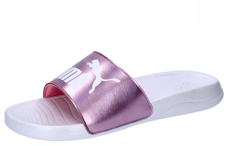 Puma Unisex Adults Popcat 20 Girlpower Slide Sandals, Passionfruit-Puma White, 40.5 EU