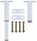JUMPENGATP 2er Set Design Möbelfüße, Höhenverstellbar 180-330mm, Füße für Möbel aus Rostfreier Stahl, Hochwertige Schrankfüsse für Individuelle DIY Möbel Design Möbelfüße (White)