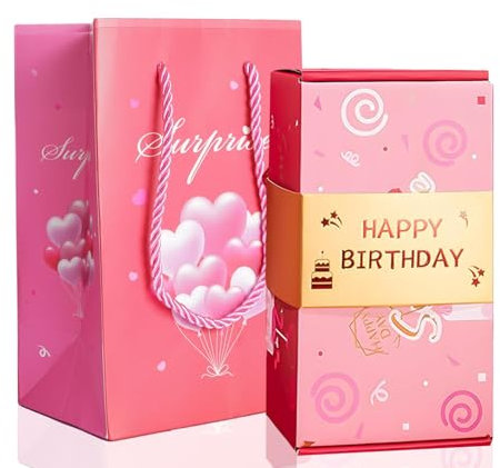 NVTRSD Überraschungsbox Geschenkbox, Kreative Zusammenklappbare Springende Überraschungs Geschenkbox, Geburtstag Sprungbox, Pop-up-Geschenkbox, kreieren Sie das überraschendste Geschenk (H)