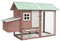 FENLAX Hühnerstall aus Massivem Kiefernholz 170x81x110 cm Mokka Hühnerstall Holz Hühnerstall Winterfest Hühnerhaus Hühnerstall Hühner Gehege für Draußen Voliere Kleintierstall