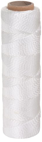 sourcing map Cuerda de Albañil de Nylon Trenzado de 15 mm x 250 Pies para Pesca Jardinería Manualidades Color Blanco