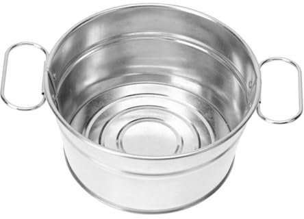 Garneck 1Stk Eimer für Meeresfrüchte Behälter für Snacks Mini-Eimer aus Weißblech Bar Besteck Kühler Essenseimer Eimer zur Aufbewahrung von Lebensmitteln Metall Geschirr Fass aus Edelstahl