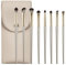 Yoezuo Kit de Brochas de Maquillaje, 8 Piezas Brochas para Maquillaje de Ojos, Pincel de Delineador de Ojos, Eyeliner Brush, Set Brochas Ojos, Brocha Difuminadora Ojos